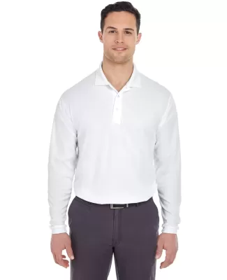 8210LS UltraClub® Adult Cool & Dry Long-Sleeve Me WHITE