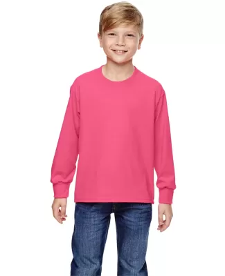 4930B Fruit of the Loom Youth 5 oz., 100% Heavy Co NEON PINK