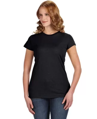 8138 J. America - Women's Glitter T-Shirt BLACK