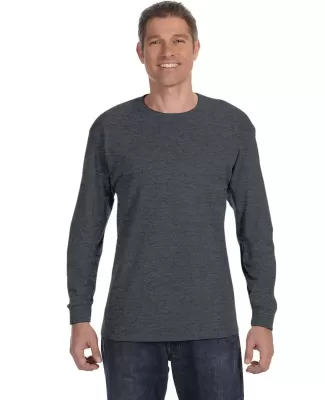 5586 Hanes® Long Sleeve Tagless 6.1 T-shirt - 558 in Charcoal heather
