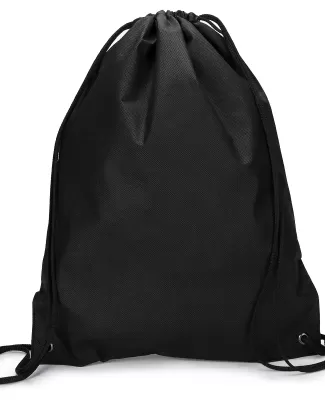 Liberty Bags A136 Non-Woven Drawstring Backpack BLACK
