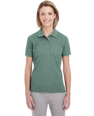 UltraClub UC100W Ladies' Heathered Pique Polo FOREST GREN HTHR