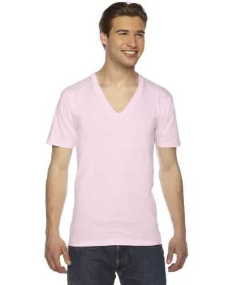 2456W Fine Jersey V-Neck T-Shirt in Light pink
