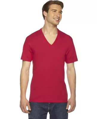 2456W Fine Jersey V-Neck T-Shirt in Red
