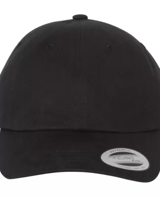 Yupoong 6245PT Peached Cotton Twill Dad Cap BLACK