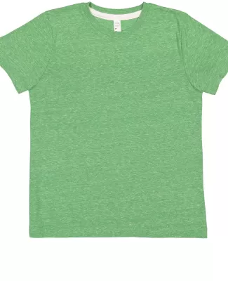 LA T 6191 Youth Harborside Melange Jersey T-Shirt GREEN MELANGE