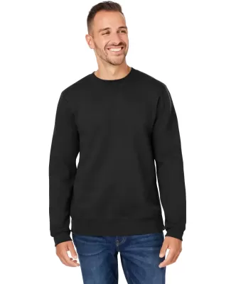 J America 8424JA Unisex Premium Fleece Sweatshirt BLACK