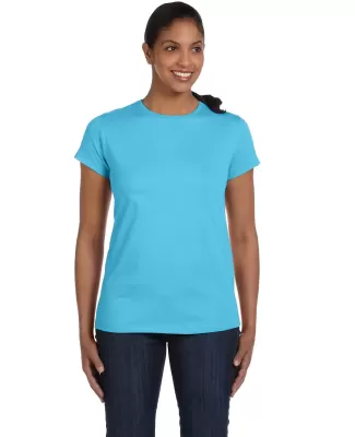 5680 Hanes® Ladies' Heavyweight T-Shirt in Blue horizon