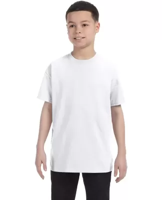 5450 Hanes® Authentic Tagless Youth T-shirt in White