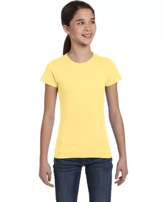 2616 LA T Girls' Fine Jersey Longer Length T-Shirt BUTTER