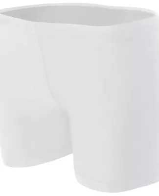 NW5313 A4 Women's 4" Compression Short WHITE