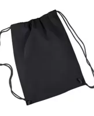 8875 Liberty Bags - Cotton Canvas Drawstring Backp BLACK