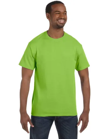 5250 Hanes Authentic Tagless T-shirt in Lime front view