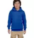 P470 Hanes Youth EcoSmart Pullover Hooded Sweatshi in Deep royal front view
