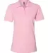 Jerzees 443W Women's Easy Care Double Mesh Ringspu CLASSIC PINK front view