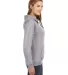J America 8836 Women's Sueded V-Neck Hooded Sweats OXFORD side view