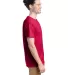 5280 Hanes Heavyweight T-shirt in Athletic crimson side view