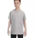 5450 Hanes® Authentic Tagless Youth T-shirt in Light steel front view