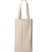 1726 Liberty Bags - Double Bottle Wine Tote NATURAL