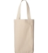 1726 Liberty Bags - Double Bottle Wine Tote NATURAL
